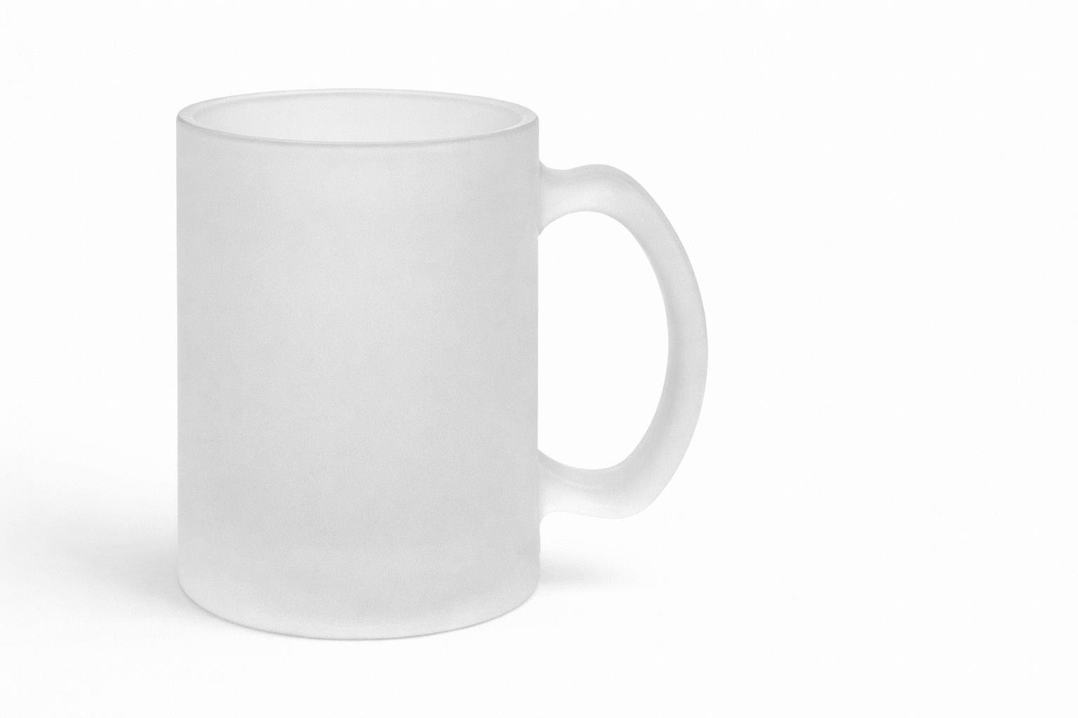 Caneca Vidro Jateada 325ml