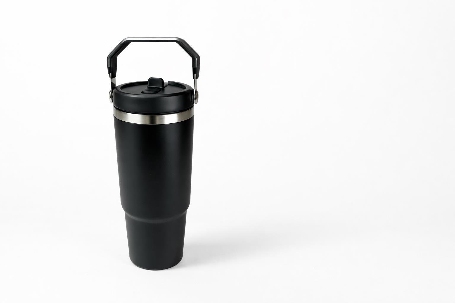 Copo Térmico Inox Preto Fosco 900ml